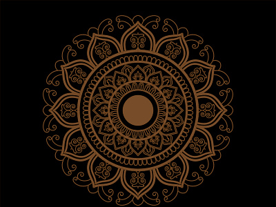 Vector mandala design for coloring page tattoo