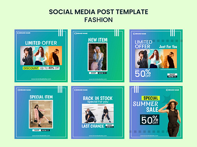 SOCIAL MEDIA FASHION TEMPLATE branding graphic design instagram instagram post social media social media template social media template post template