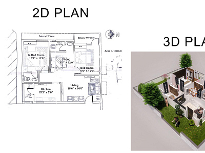 2d to 3d floor plan by camzaoproductions