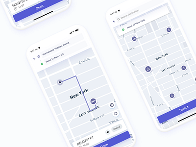Car Share car card concept map payments product rental search tesla ui ux