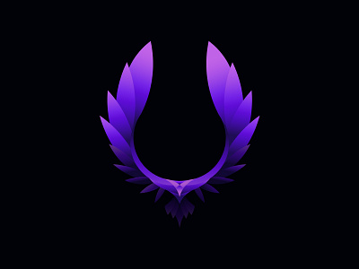 Phoenix bird black icon logo phoenix purple redscarf simple