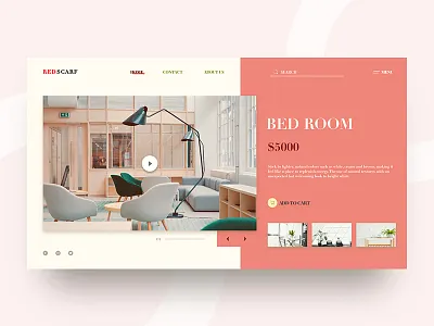 Room Decorating Services classical clean decoration design landing room ui ux web website