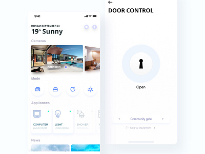 Smart Home app clean design house ios iphonex iphone x smart home ui