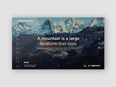 Daily UI #003 - Landing page daily 100 challenge daily ui daily ui 003 daily ui challange daily ui challenge dailylogochallenge dailyui design landing design landing page landingpage logo mountain mountains ui ui ux ui design uidesign uiux webdesign