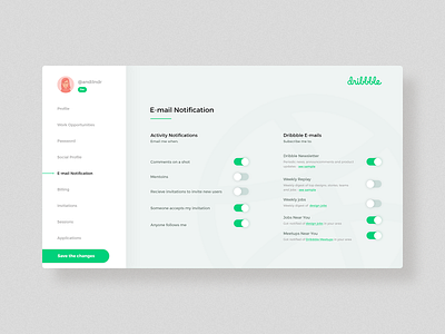 DailyUI #007 - Settings