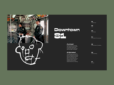 Downtown 81 Editorial dailyui grid interface landing magazine typography ui ux website