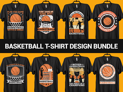 BASKETBALL T-SHIRT DESIGN BUNDLE basketball t shirt design clothing fashion fishing t shirt design shirt design t shirt design typography