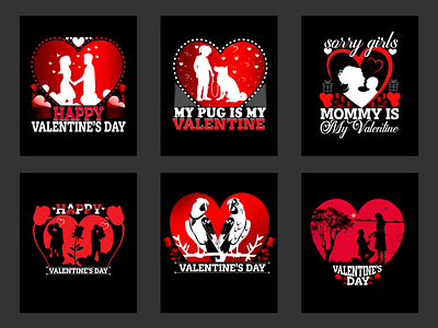 VALENTINE'S T SHIRT DESIGN BUNDLE