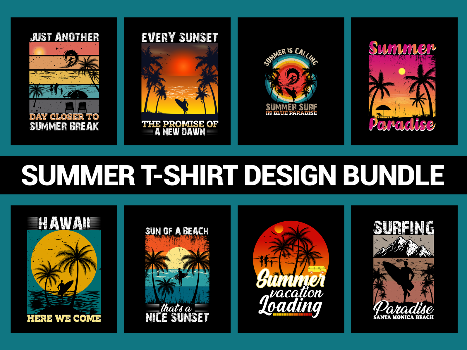 SUMMER T-SHIRT DESIGN BUNDLE by Ujjal1919 on Dribbble