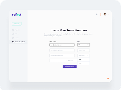 Invite Team Members dashboard dashboard design design invite invite team members team ui ui design ux ux design