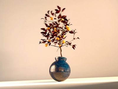 Shake the orange tree 3d animation cgi cinema 4d motion orange plant plants shake tree vase
