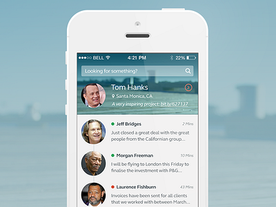 News Timeline app application avatar blue feed ios ios 7 ios7 iphone timeline ui ux