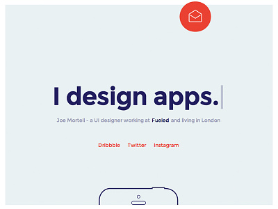 New Jmortell.com blue iphone minimal portfolio psd red redesign responsive simple ui ux website