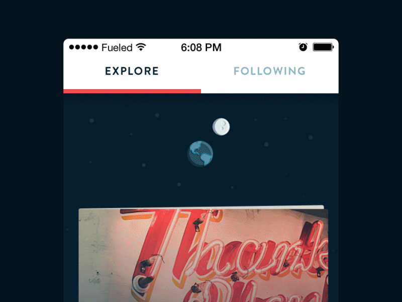 Refresh Animation ui ux app animation motion iphone moon orbit refresh