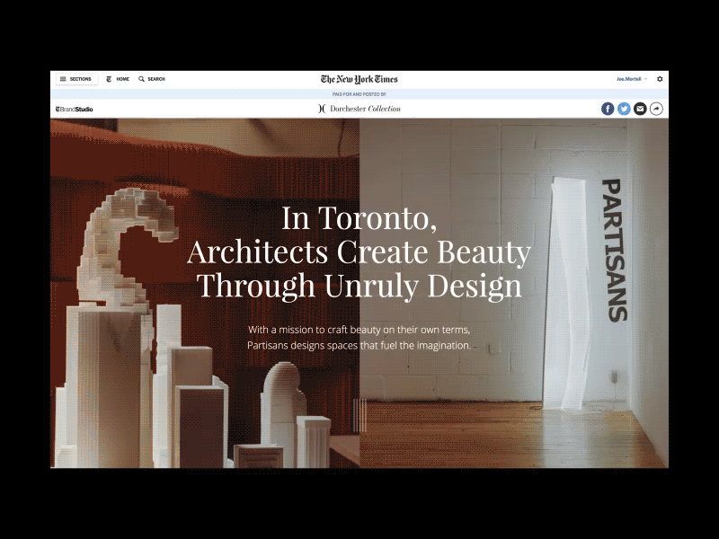 Partisans Paid Post advertising photography motion animation ui web design