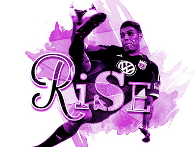 Rise athletic football soccer sports typography