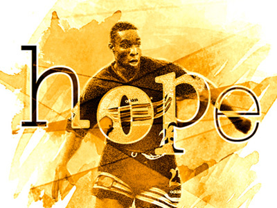 Hope athletic football soccer sports typography