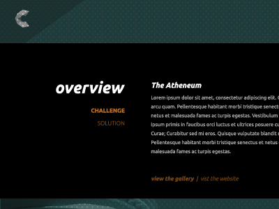 C7D Overiew Page coalesce geometric minimal web design