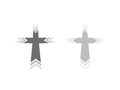 Serve God arrows church cross icons