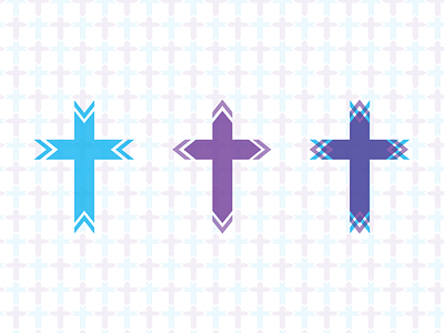 Two Missions, One Church arrows church cross icons
