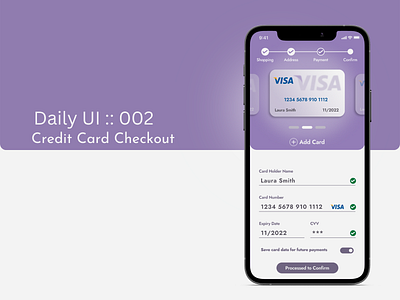 Daily UI :: 002 | Credit Card Checkout 100 day challenge check creadit card checkout graphic design payment ui ui challenge ux uxui visa