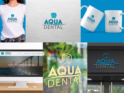 AQUA DENTAL LOGO DESIGN AND BRANDED ITEMS