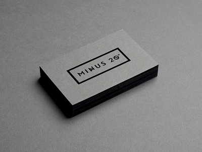 Minus 20 branding. agency branding business card grey minus20 model model agency