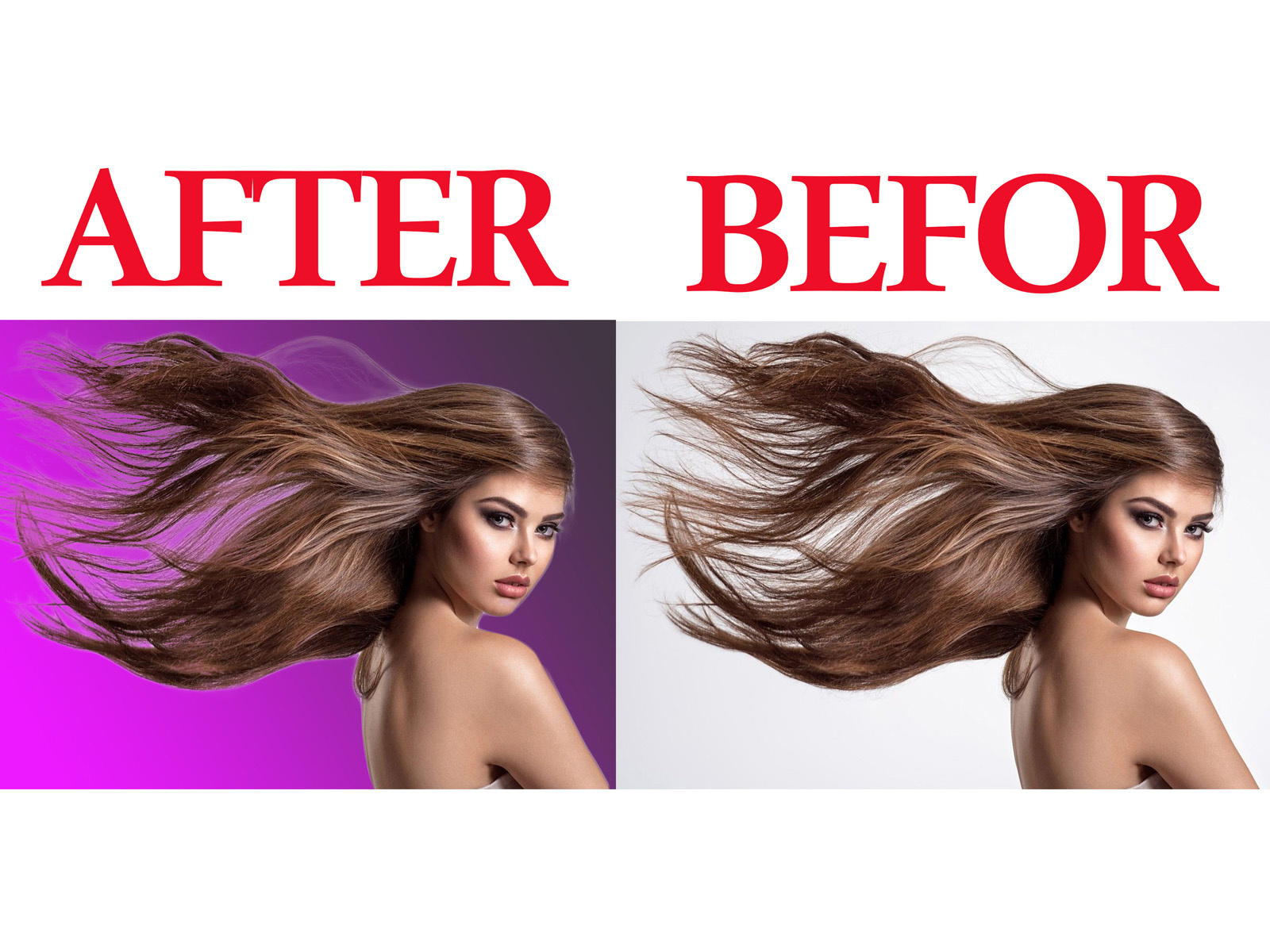 Image Background Removing And Retouching Before After Contain. by