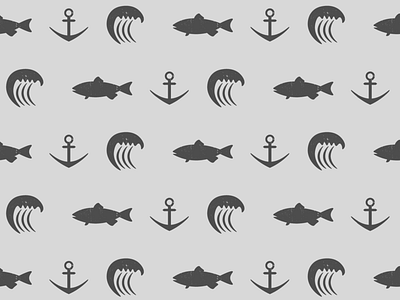 Coastal logo pattern vector