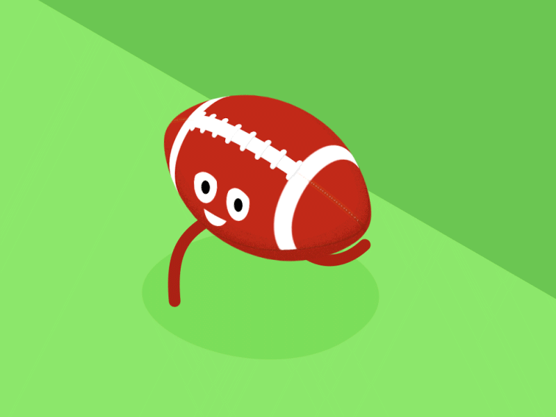 Super Bowl 2d american football animation character falcons gif loop nfl patriots run super bowl