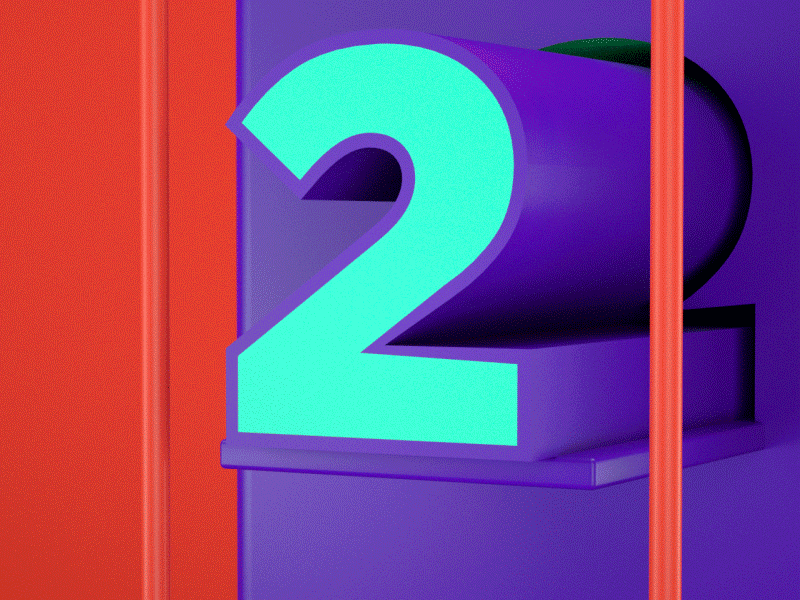 2 36days 2 36daysoftype 3d c4d design gif graphics loop motion type typography