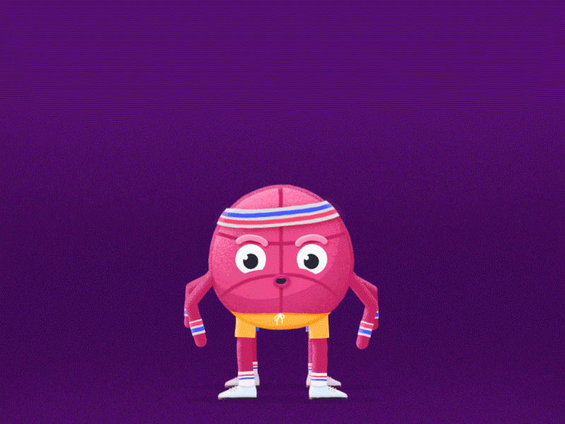 Dribbblers 2d 2d animation after effects animation basketball character gif jump loop