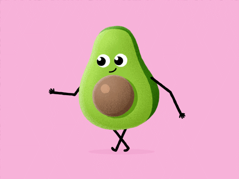 Strolling Avocado 2d after effects afx animation avacado character character design food healthy illustration walk