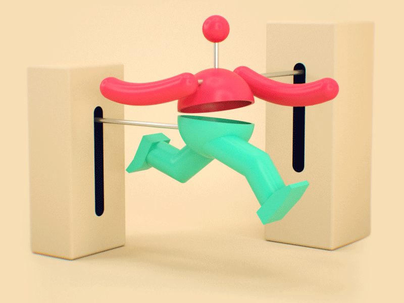 Bouncy Guy 3d c4d c4d42 character gif loop