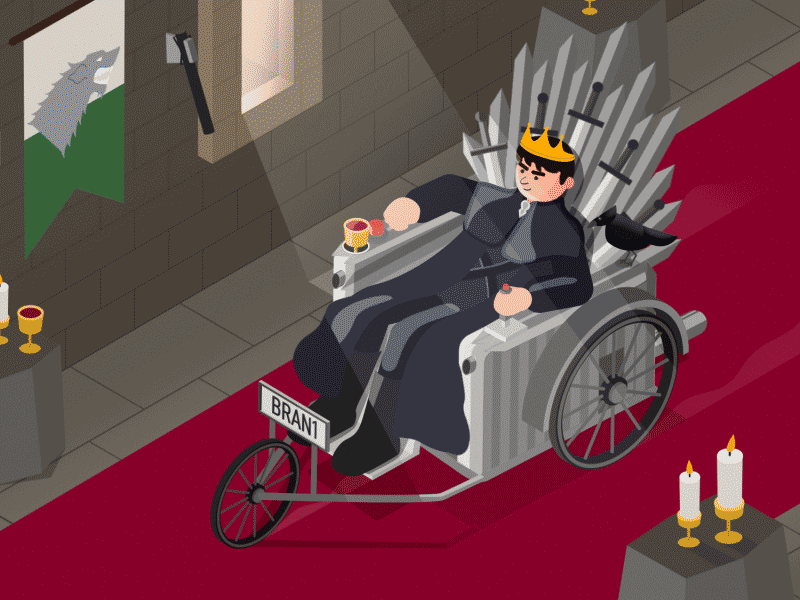 The Iron Throne 2.0 america animation bran stark bran the broken game of thrones gif got illustration isometric