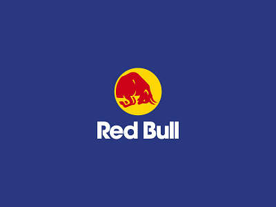 Red Bull brand branding flat icon identity logo logo design logotype symbol type typography vector