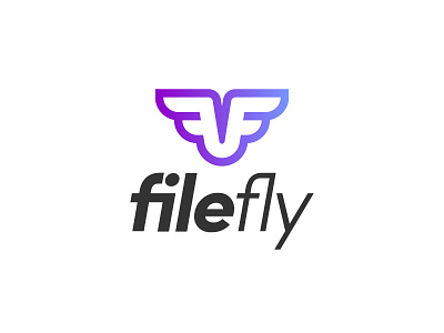 File Fly brand branding flat icon identity logo logo design logotype symbol type typography vector