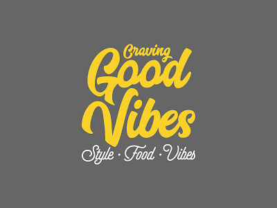 Craving Good Vibes brand branding flat icon identity logo logo design logotype symbol type typography vector