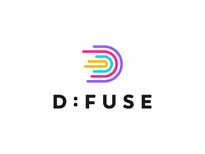 D:Fuse brand branding flat icon identity logo logo design logotype symbol type typography vector