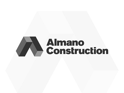 Almano Construction brand branding flat icon identity logo logo design logotype symbol type typography vector