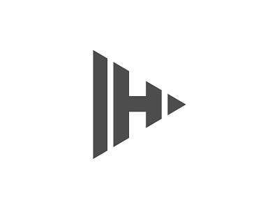 H + Play Symbol brand branding flat icon identity logo logo design logotype symbol type typography vector
