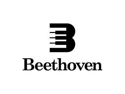 Beethoven Logo brand branding flat icon identity logo logo design logotype symbol type typography vector