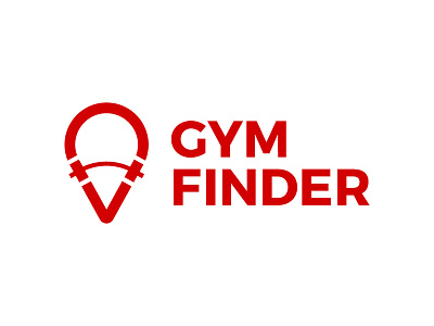 Gym Finder brand branding flat icon identity logo logo design logotype symbol type typography vector