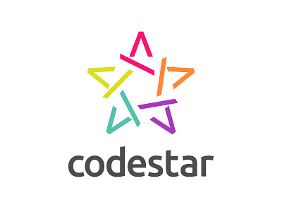 Code Star brand branding flat icon identity logo logo design logotype symbol type typography vector