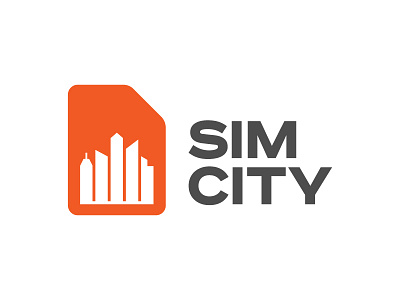 SIM City brand branding flat icon identity logo logo design logotype symbol type typography vector