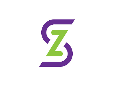 SZ Monogram brand branding flat icon identity logo logo design logotype symbol type typography vector