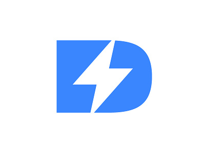 D + Lightning brand branding flat icon identity logo logo design logotype symbol type typography vector