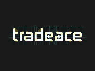 Trade Ace Grid blue brand branding design flat grid identity logo logo design logotype type typography vector
