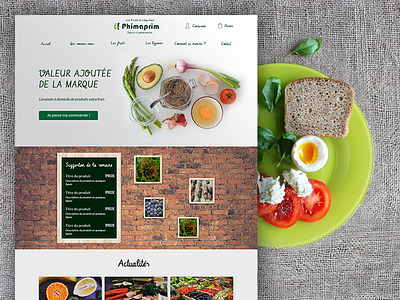 Fresh fruits and vegetables features homepage interaction landing product robin saulet shop ui ux web website