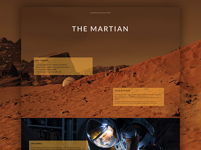 The Martian challenge daily dailyui design designer interface robin saulet sign ui ux webdesign